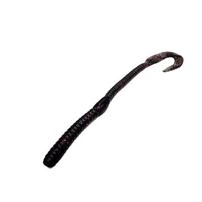 Curl Tail 6"- Smoke Black Red Flake