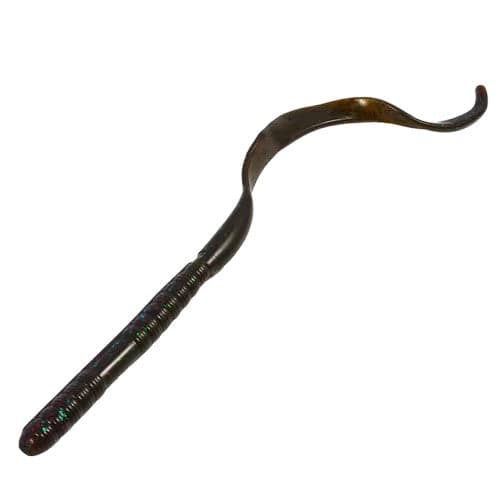 Ribbon Tail Worm 10" - Green Pumpkin / Copper Flakes