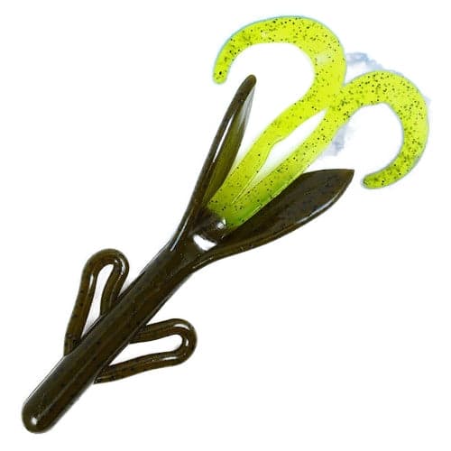 Brush Pig - Green Pumpkin / Chartreuse Tail