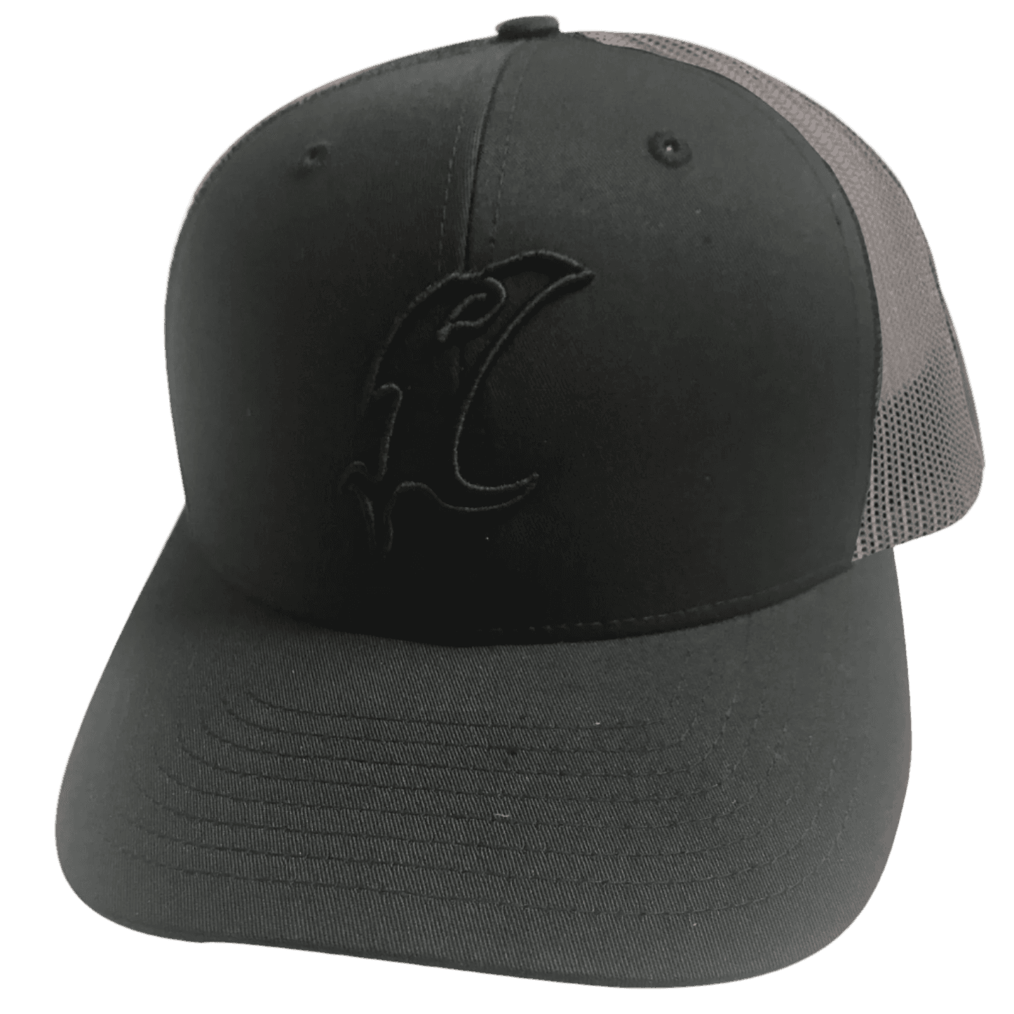 "Vic" Outline Black & Charcoal Adjustable Hat