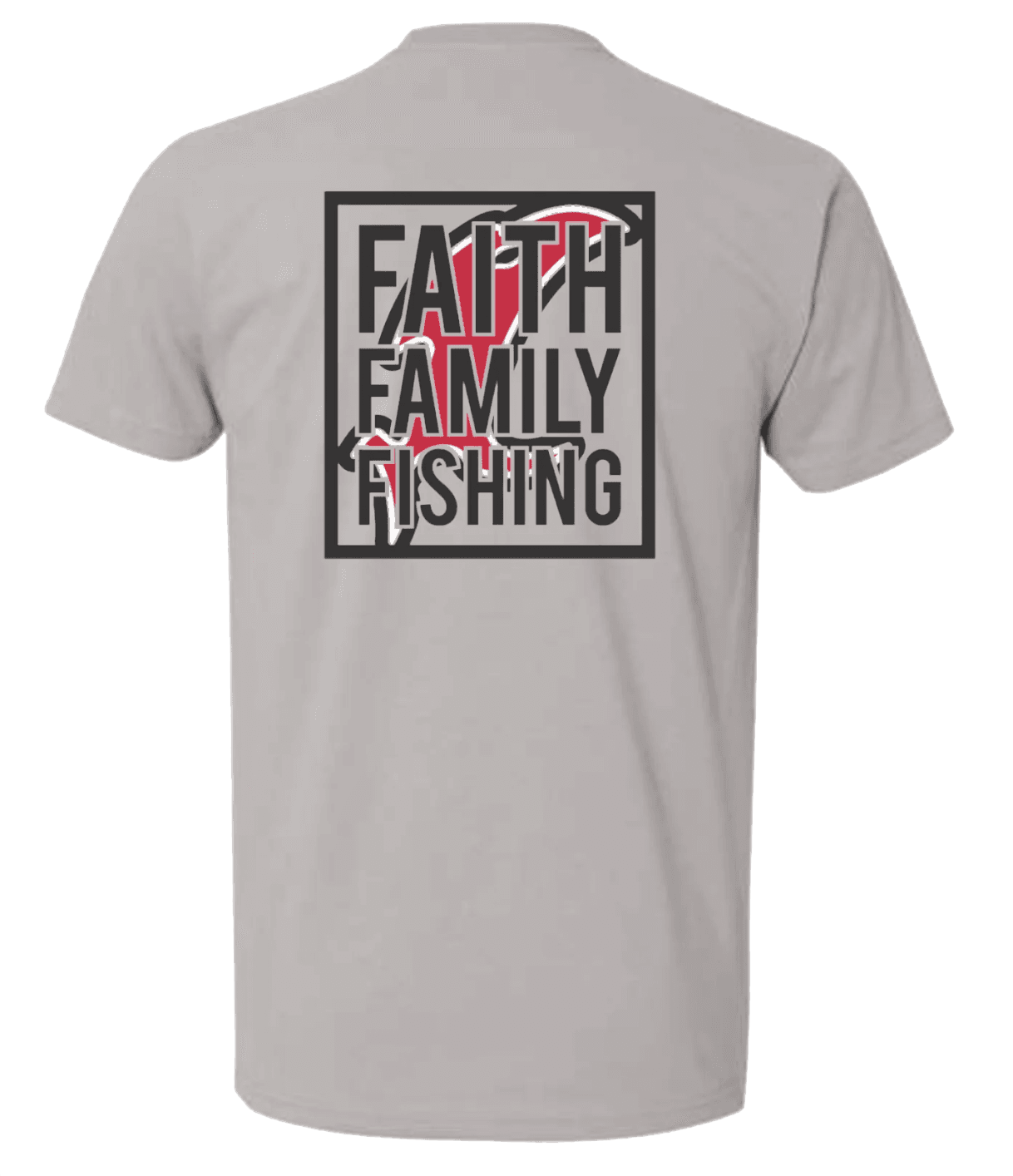 Vicious Faith, Family & Fishing Tee - Premium Gray