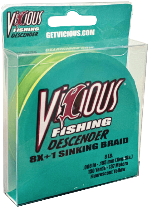 Vicious Descender Sinking Yellow Braid - 15 Lb Test