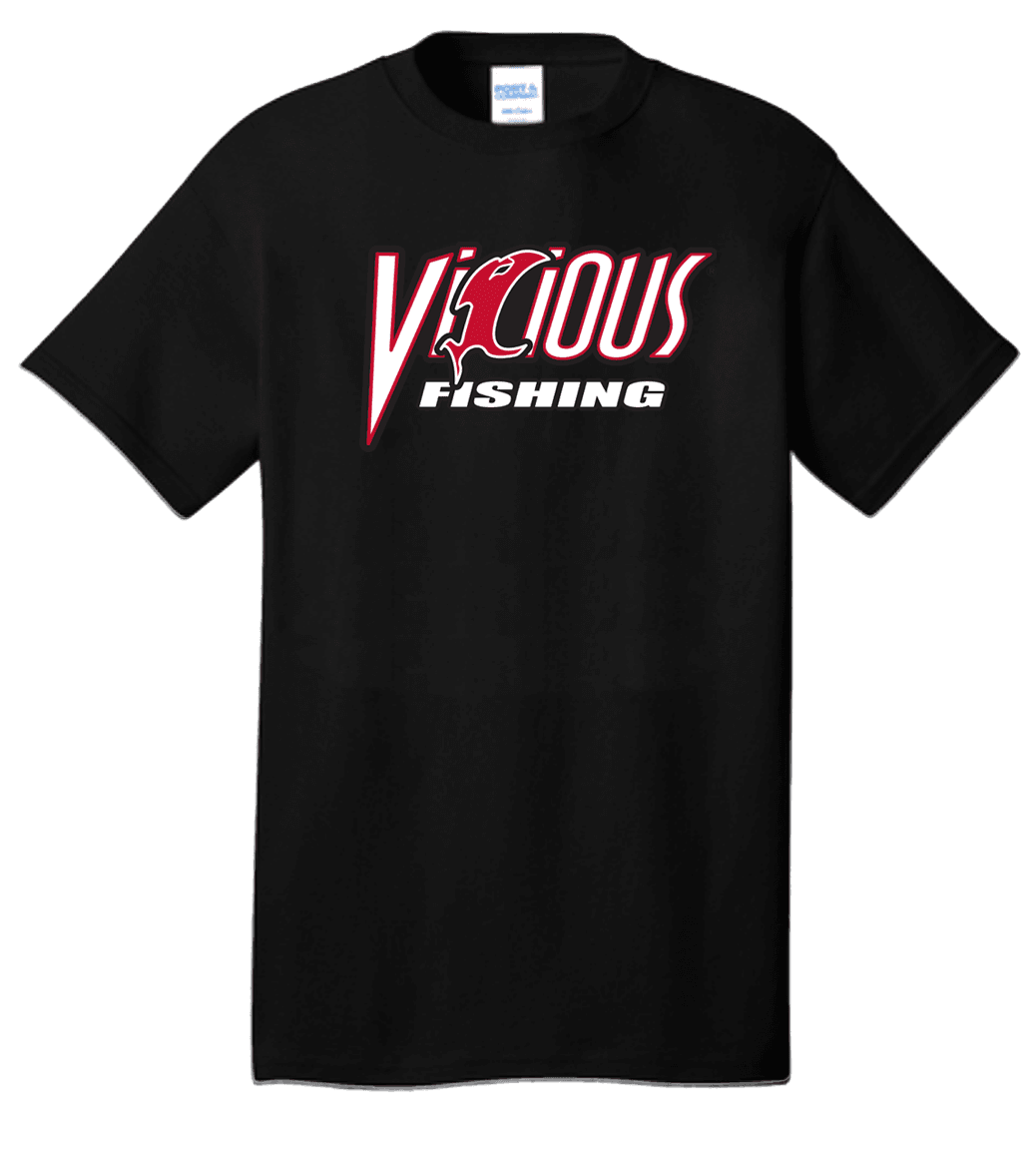 Vicious Fishing Logo Tee - Classic Black