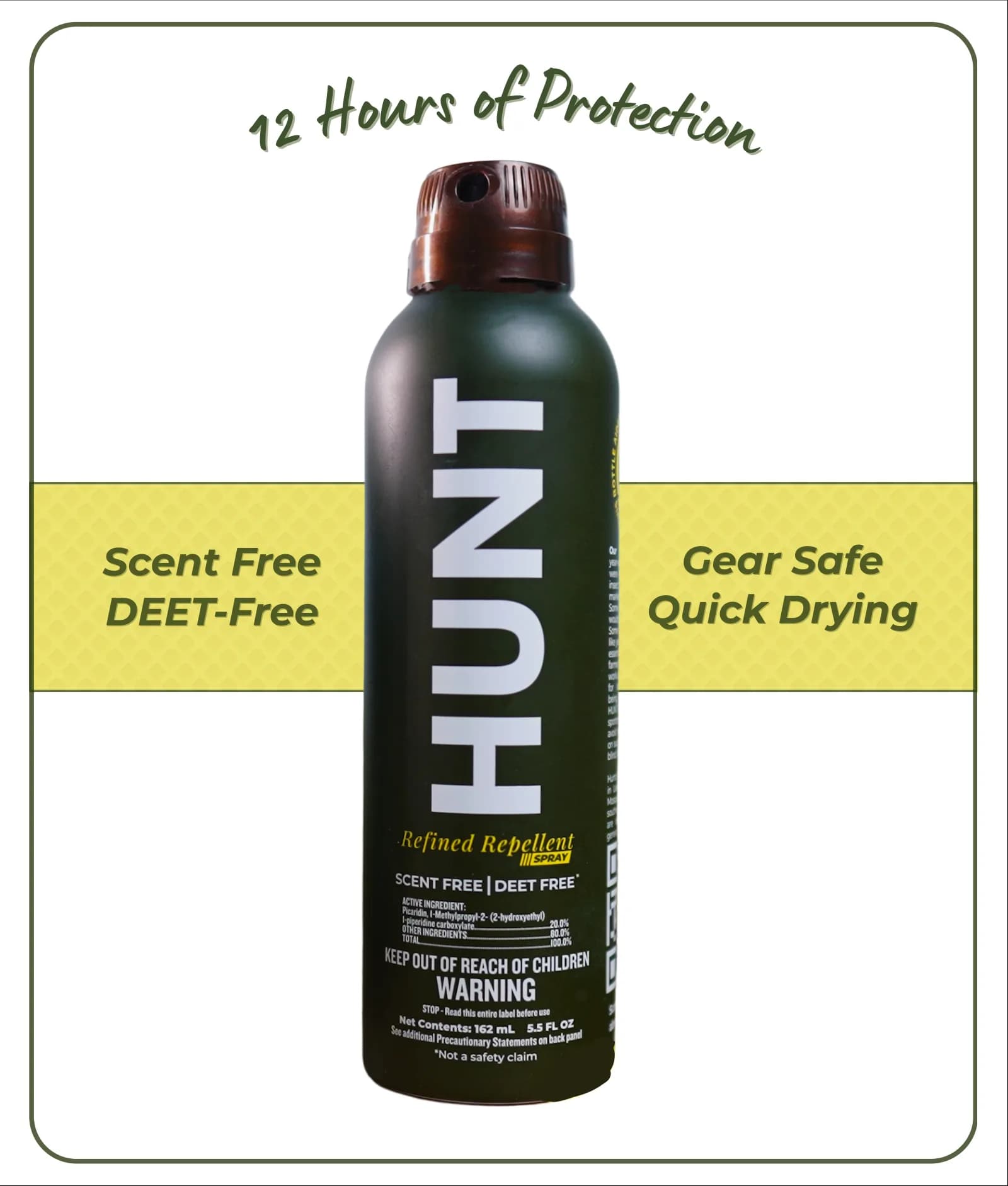 HUNT - Scent-Free, DEET-Free Insect Repellent Spray