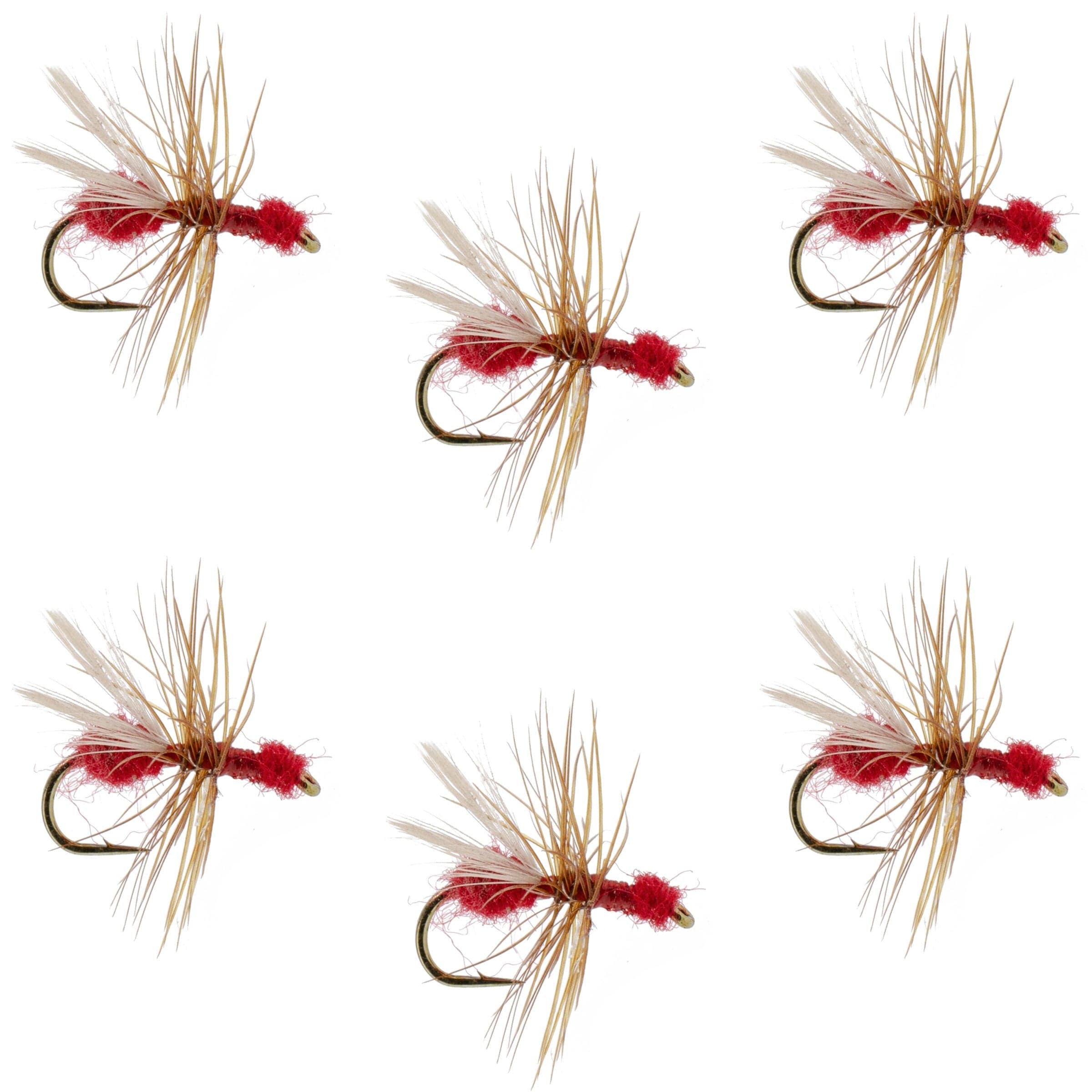 Red Fur Flying Ant Terrestrial Trout Dry Fly - 6 Flies Hook Size 14
