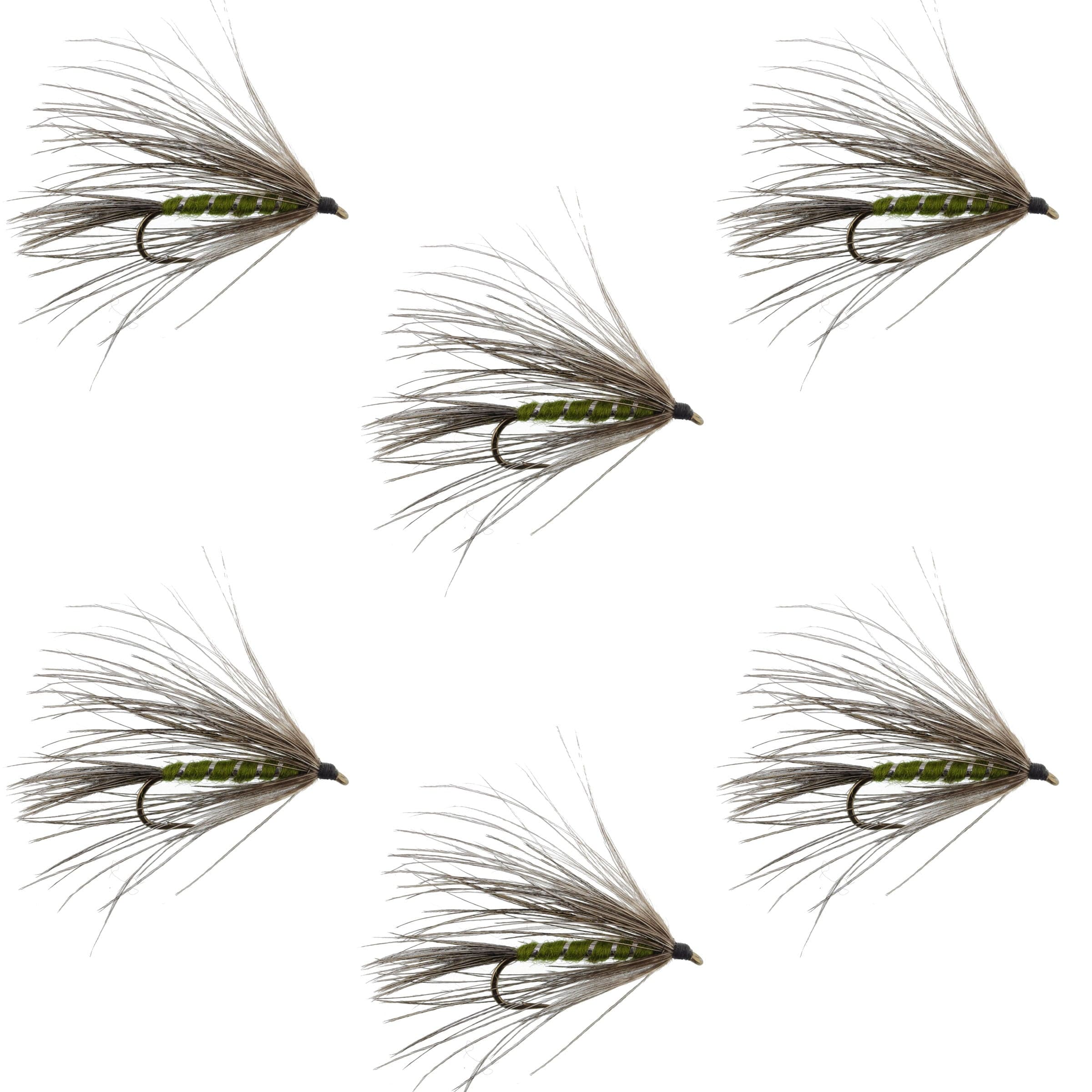 Carey Special Soft Hackle Grouse and Olive Wet Fly - 6 Flies Hook Size 10