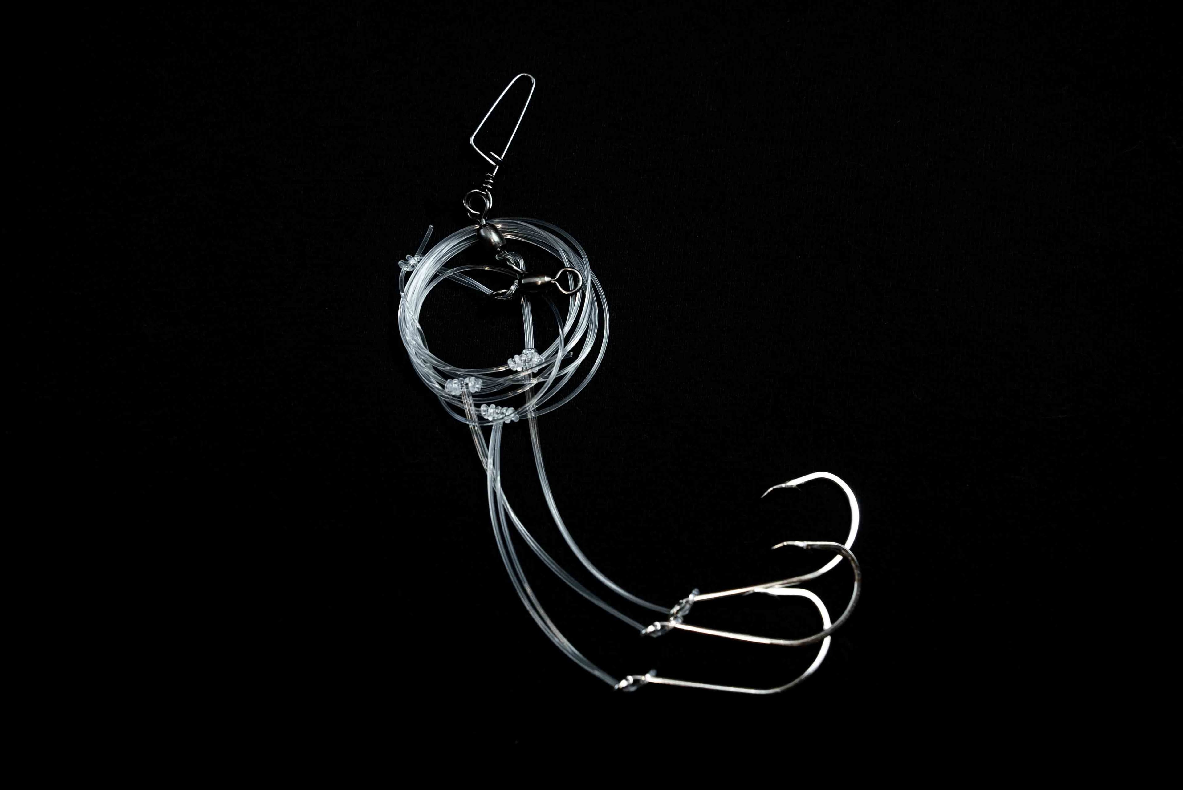 VIP Triple Hook Shrimp Flies "Bare Bait Hooks" (80lb)