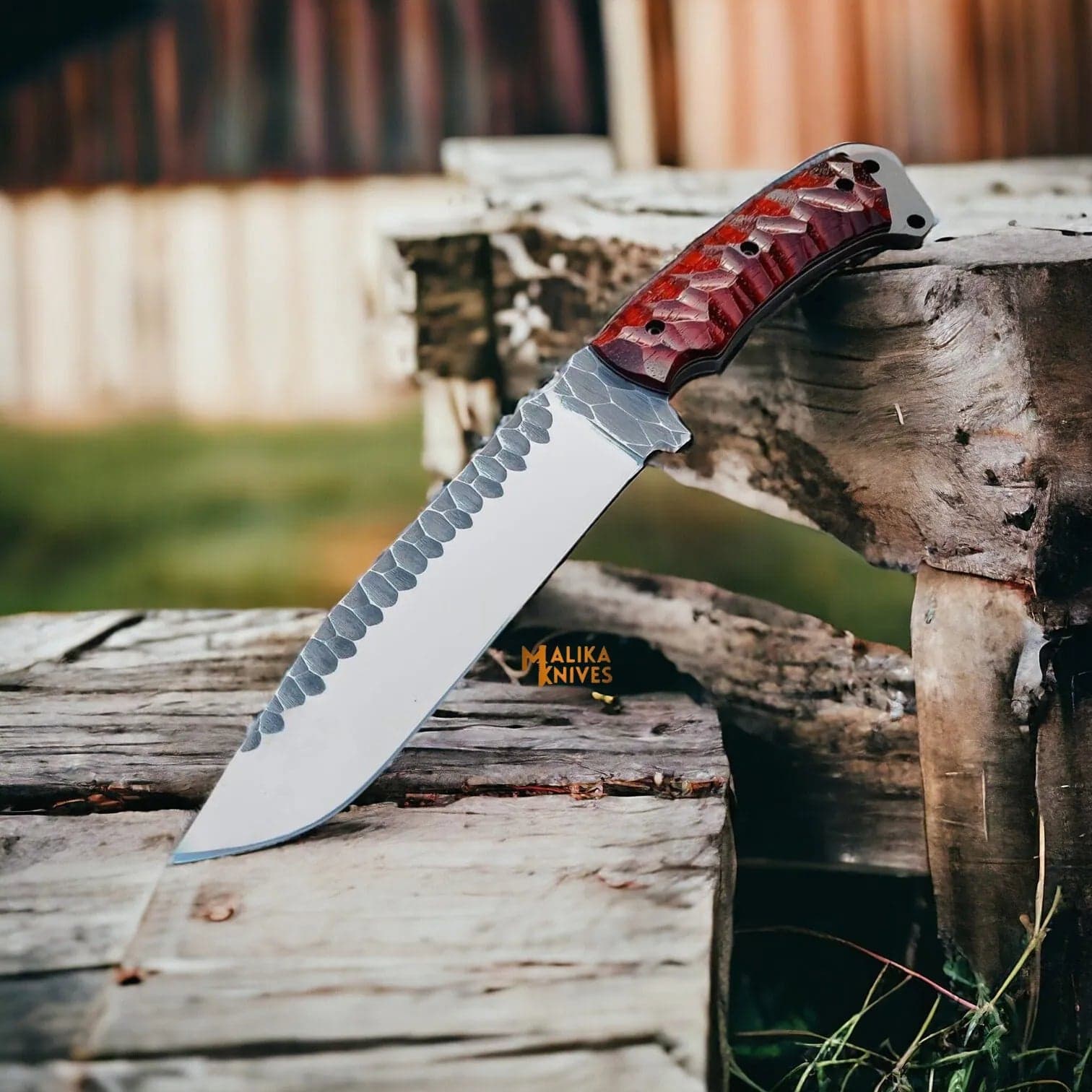 Handforged D2 Bowie Knife 8 Inch Blade G10 Handle