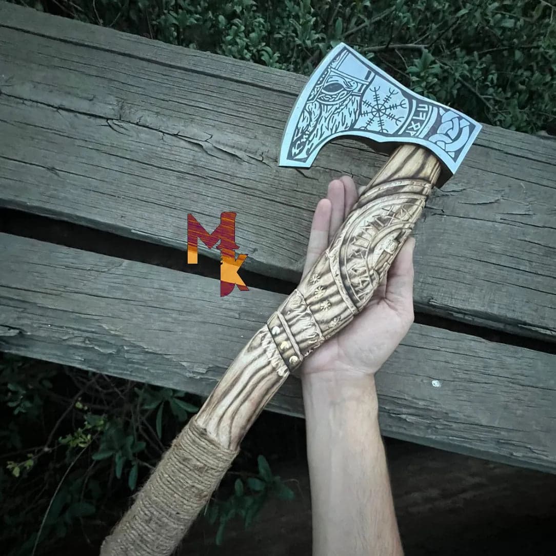 The Helm of Awe: A Mighty Viking Axe for Warriors-0456