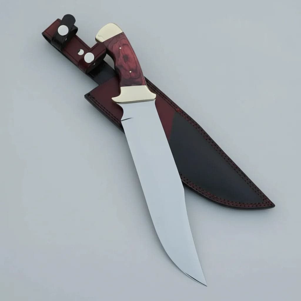Full Tang Texas Bowie Knife | Red Pakka Wood