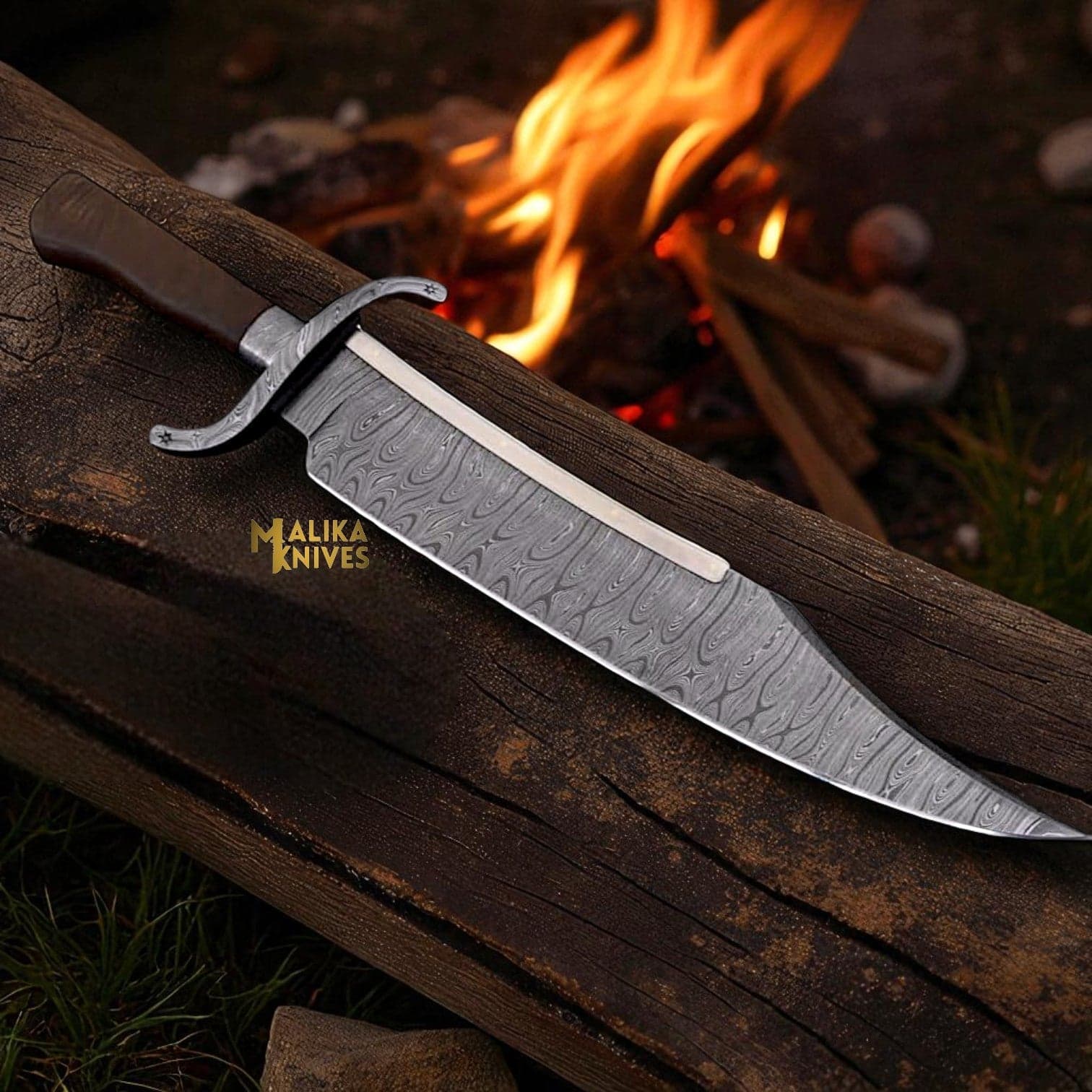 Handmade Alamo Musso Bowie Knife Damascus Steel
