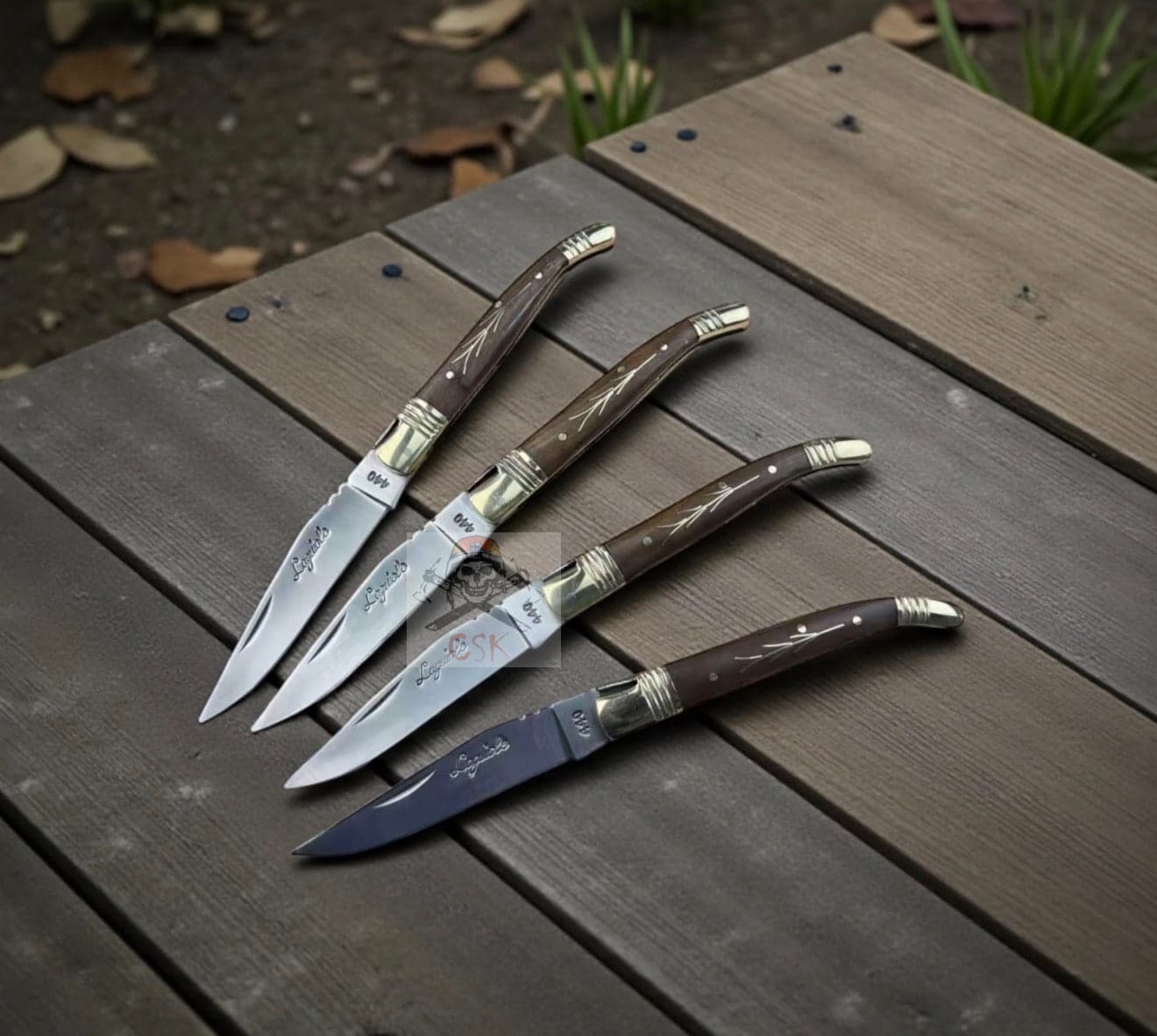 French-Inspired Laguiole-Style Bougna Bee Pocket Knife – Premium Rosewood & Brass Folding Knife