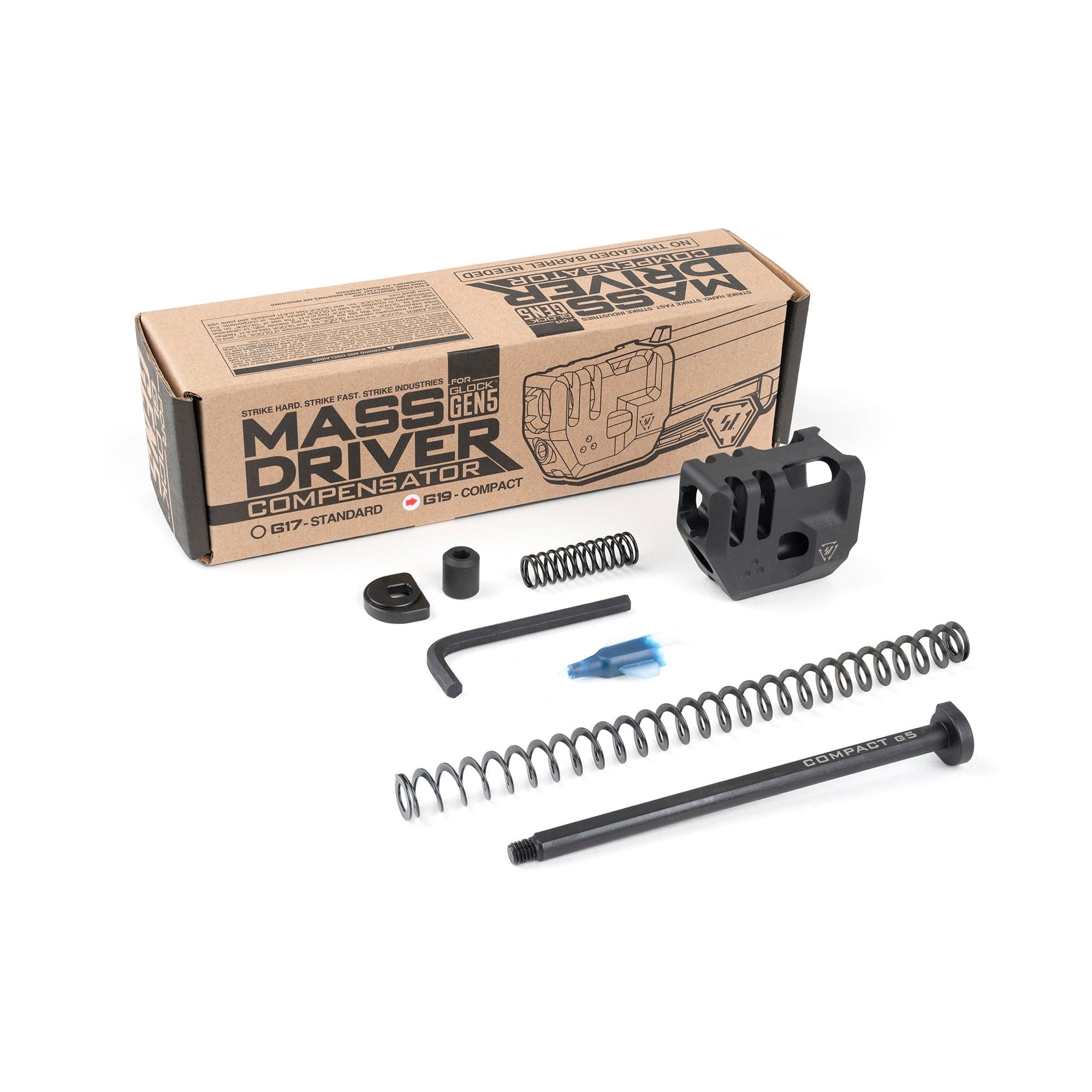 Strike Industries Mass Driver - Gen 3, Gen 4, Gen 5 - GLOCK 17 / GLOCK 19 Compensator
