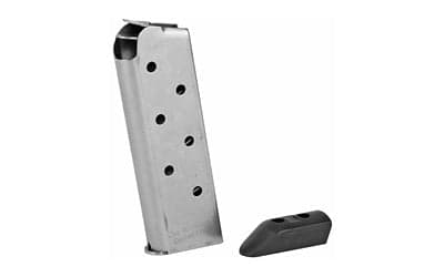 CMC Products Match Grade Magazine -  45ACP -  7 Rounds -  Fits Officer Size 1911 -  Includes Polymer Base Pad -  Stainless
