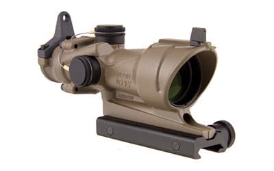Trijicon ACOG Rifle Scope -  4X 32 -  Amber Crosshair .223 Reticle -  Center Illuminated -  w/BUIS & TA51 Mount-CK-FDE -  Dark Earth
