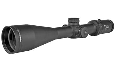 Trijicon Tenmile 6-24x50mm Second Focal Plane Riflescope with Red LED Dot -  MRAD Ranging -  30mm Tube -  Matte Black -  Low Capped Adjusters