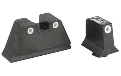 Trijicon Suppressor Height Night Sights -  Fits Glock 17/19/22/23/26/27/31/32/33/34/35/37/38/39 -  Black -  Tritium Front/Rear -  Green 3 Dot
