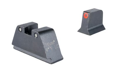 Trijicon Suppressor/Optic Height -  Night Sights -  Orange Front with Black Rear & Green Lamps -  Fits GLOCK 17/19/22/23/24/26/27/31/32/33/34/35/39