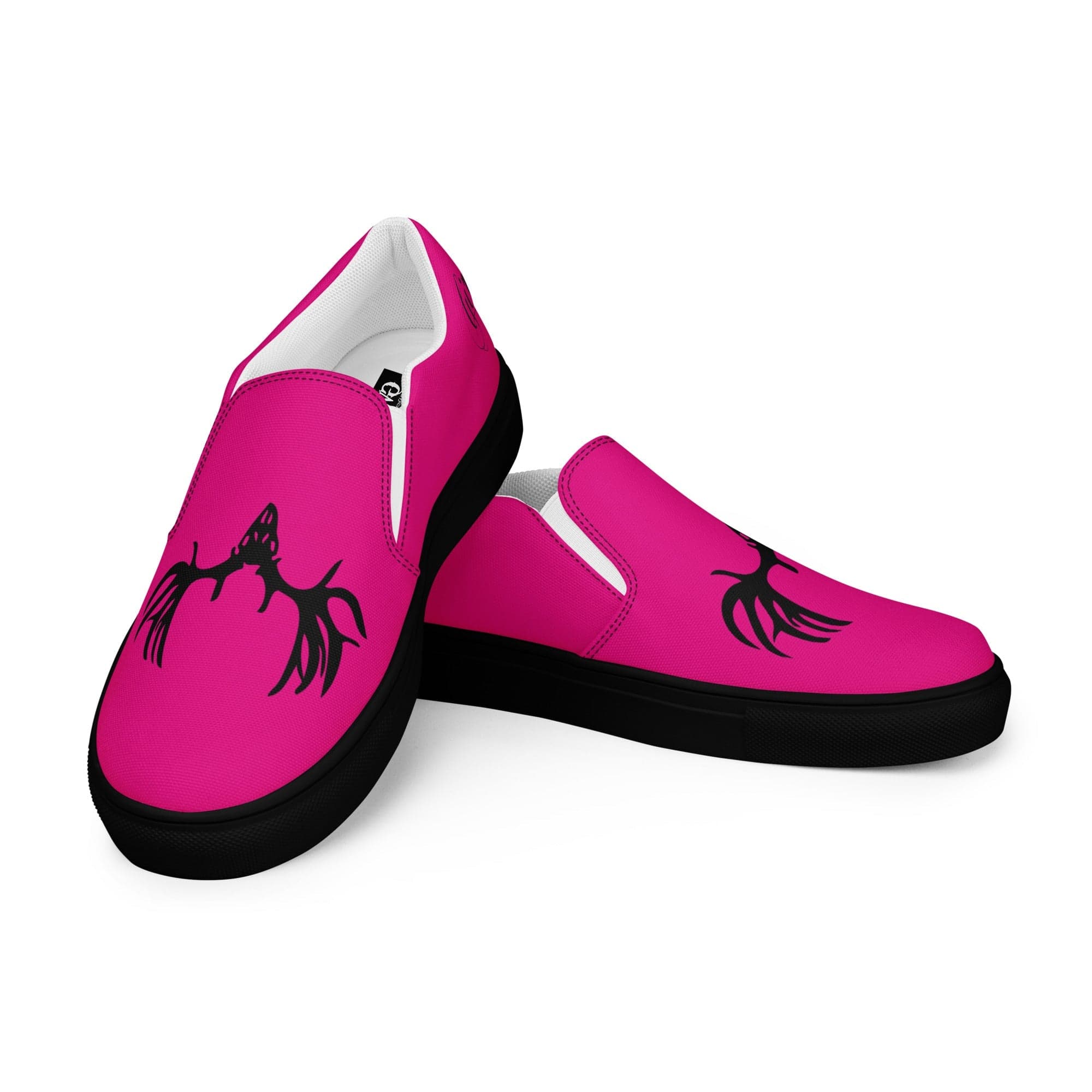 Buck Head Bright Pink Women's Canvas Slip-On Shoes