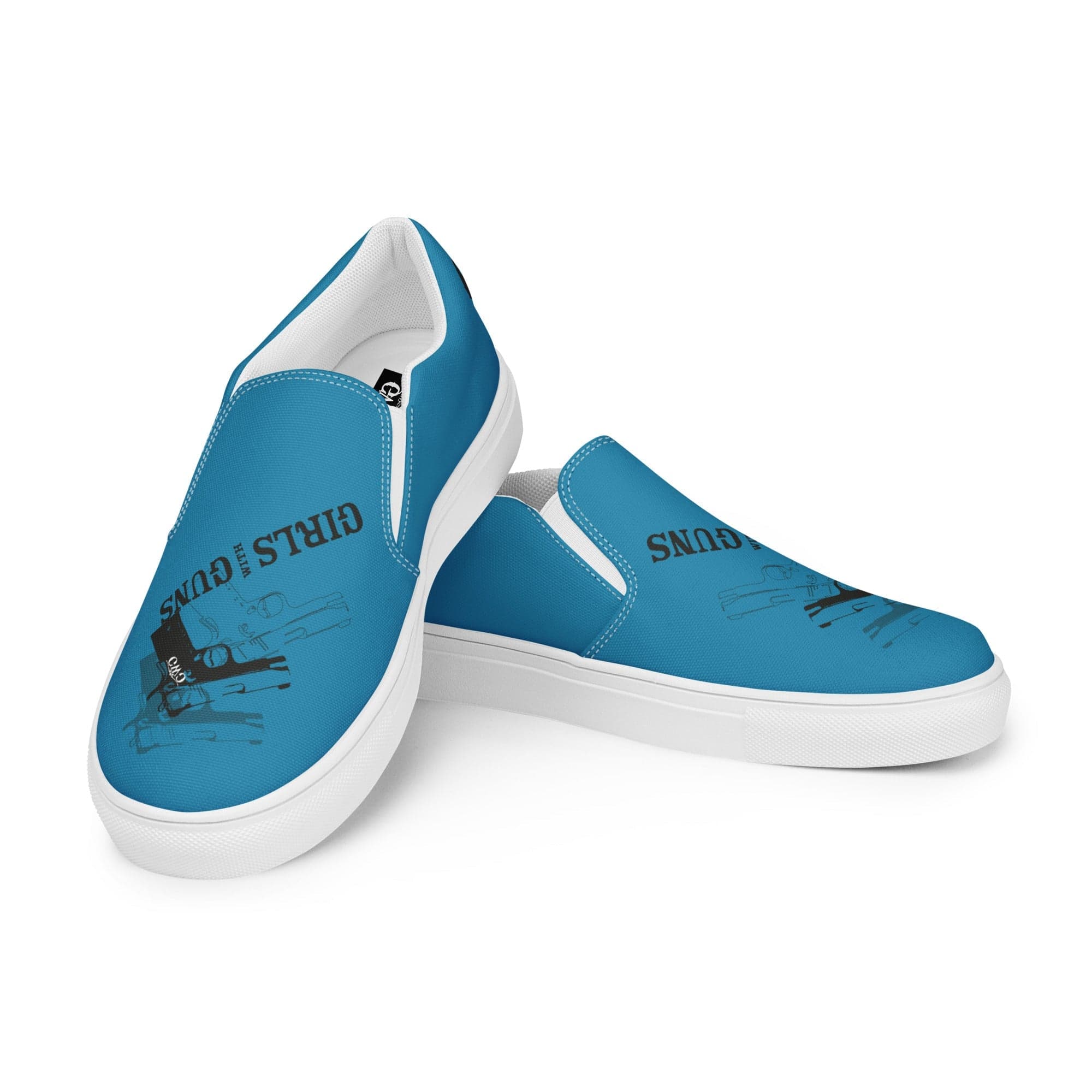 Pistol Trio Women's Deep Teal Canvas Slip-On Shoes