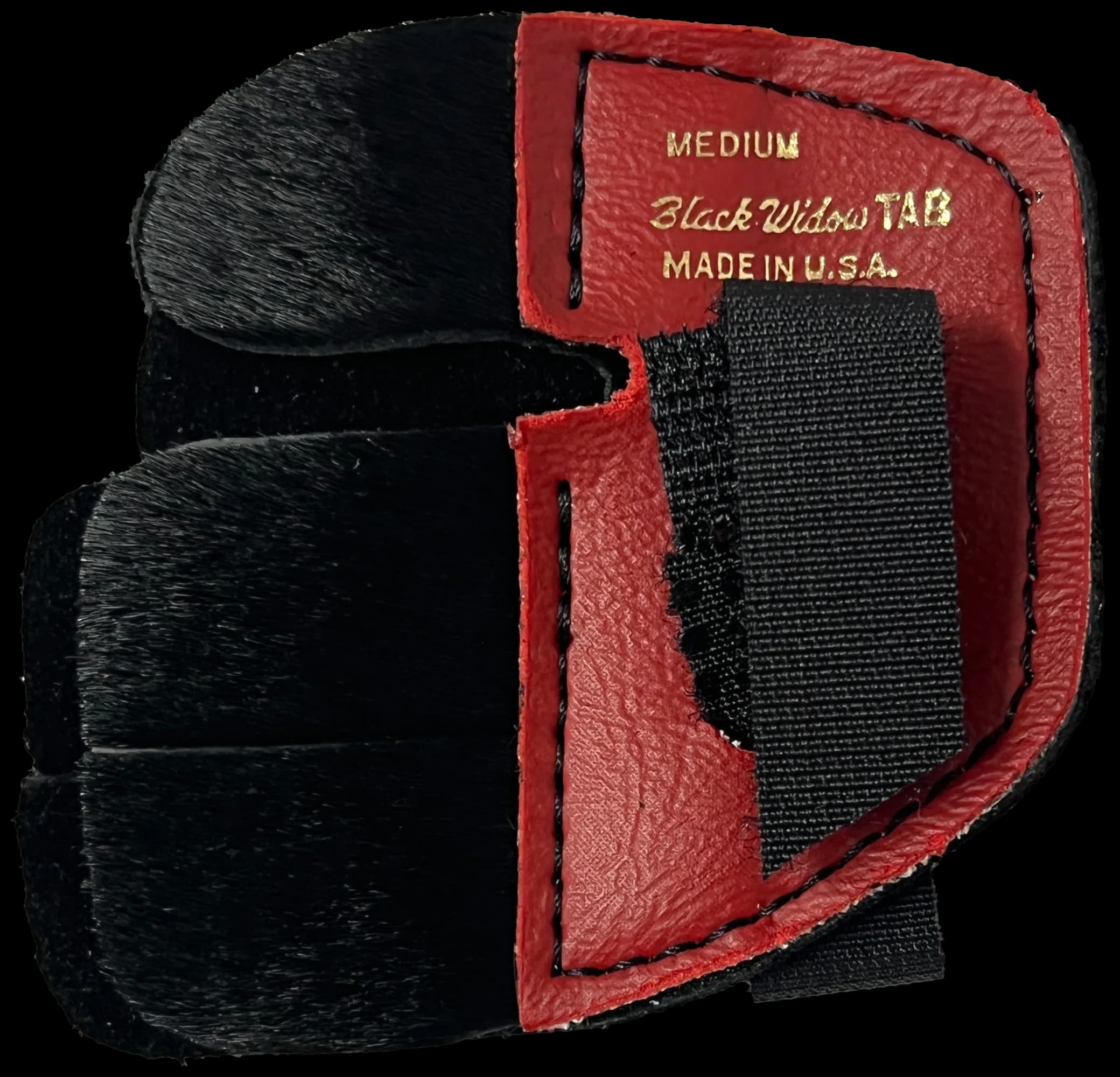 Black Widow - Split Finger - Calf Hair Tab