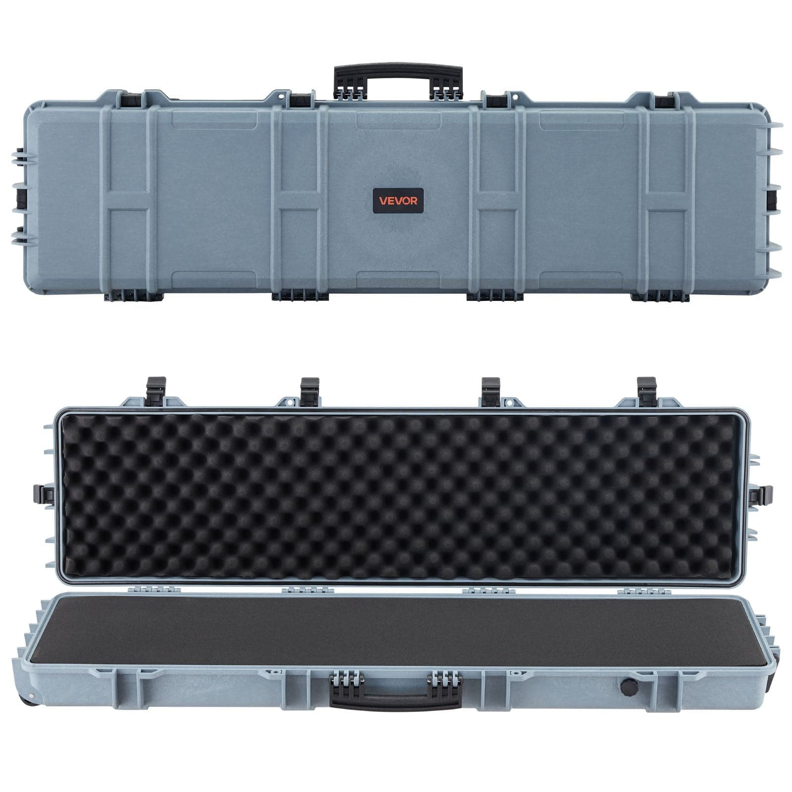 50" Hard Rifle Case, Lockable Rifle Case with Pre-cut Foams,Movable Gun Storage with Wheels, IP67 Waterproof & Dustproof Pistol Storage for Rifle, Shotgun, Airsoft Gun