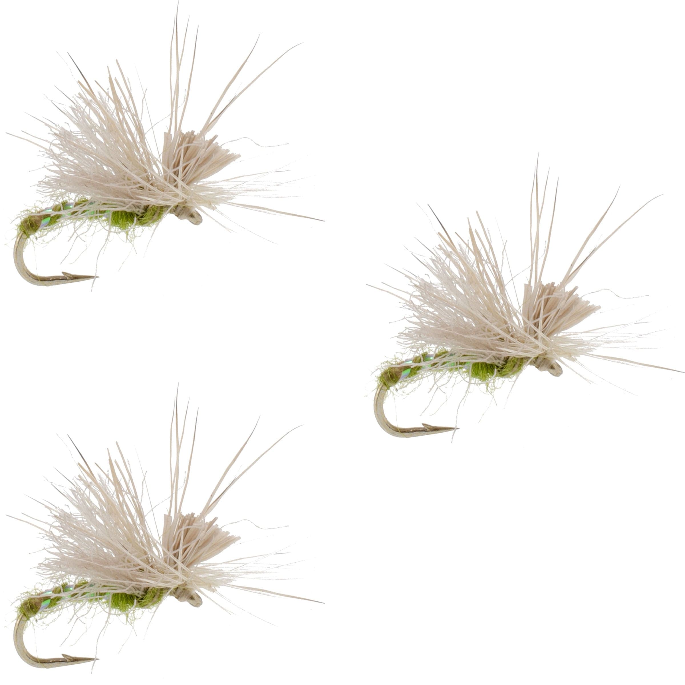 3 Pack Olive Missing Link Caddis or Mayfly Flies Hook Size 18