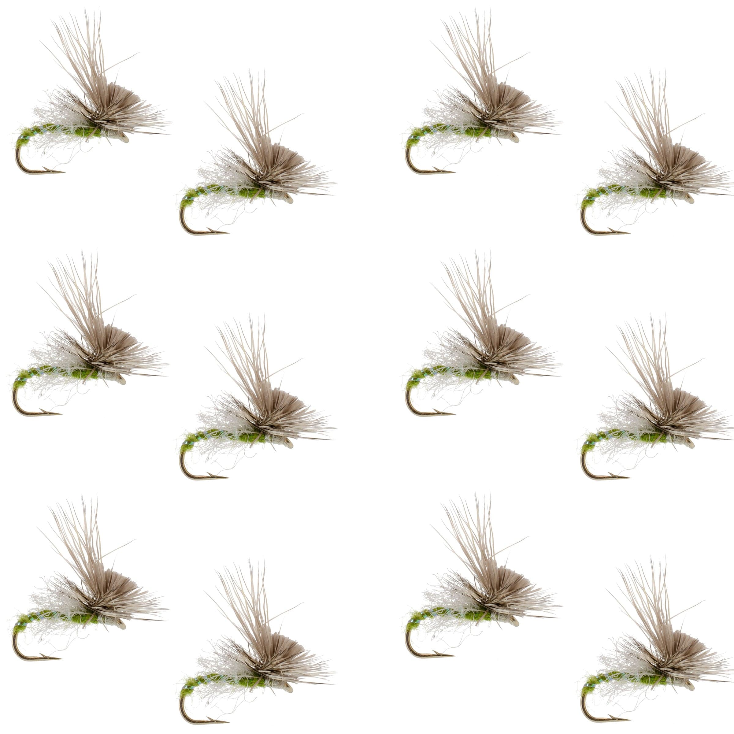 Green Drake Missing Link Mayfly Flies Hook 12 Flies Size 10