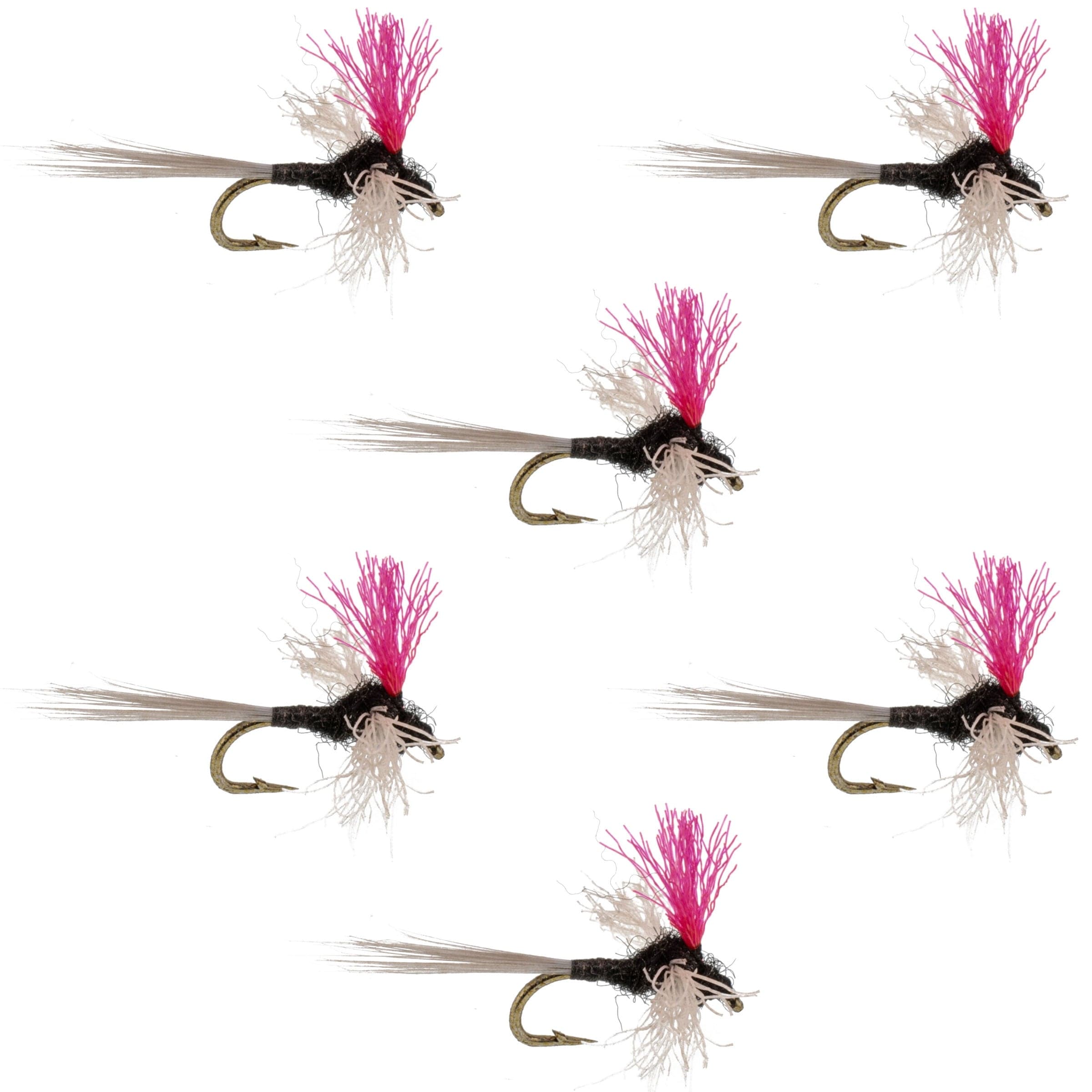 Trico Spinner High Visibility Pink Post 6 Flies Hook Size 22