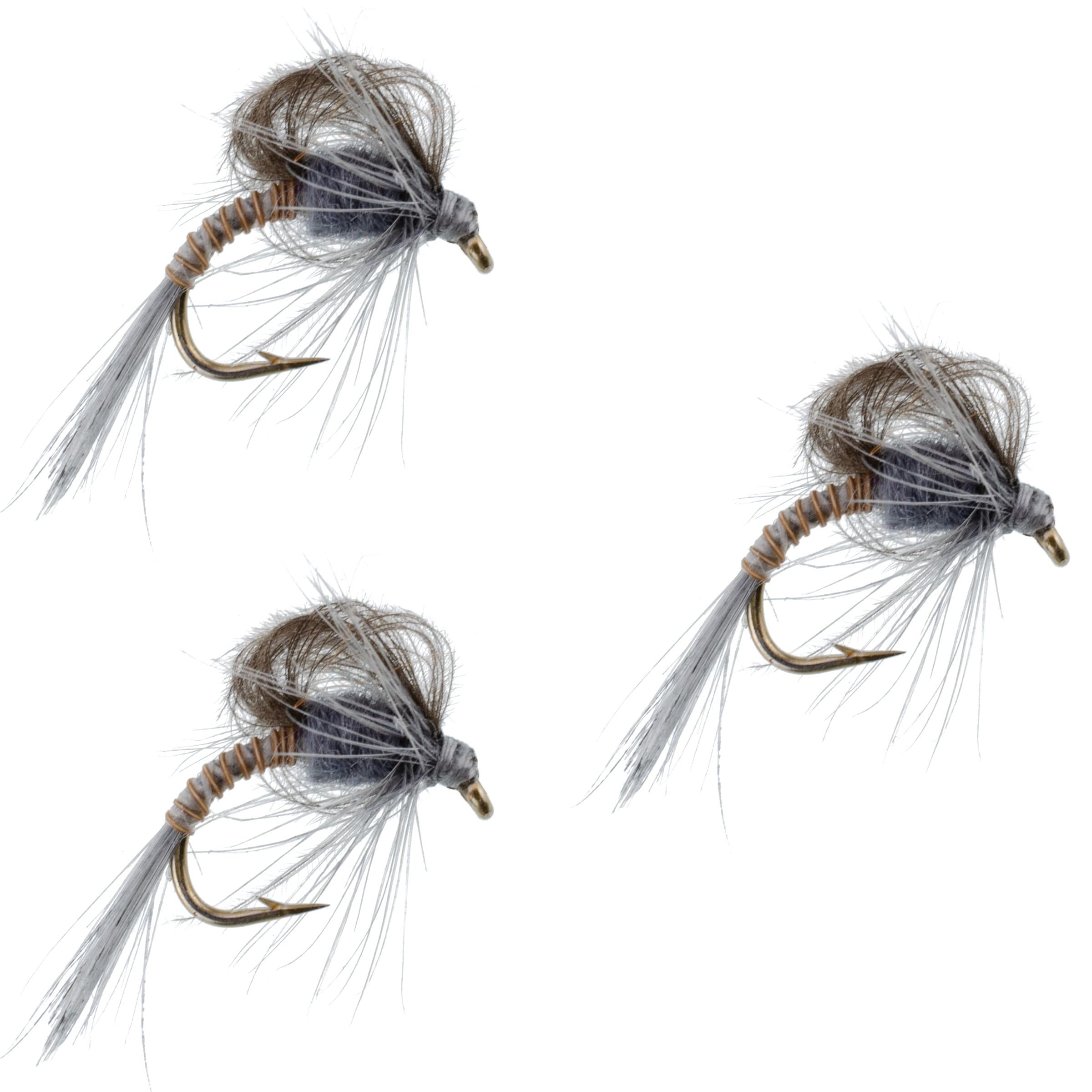 3 Pack CDC Loop Wing Adams Emerger Fly - Hook Size 18