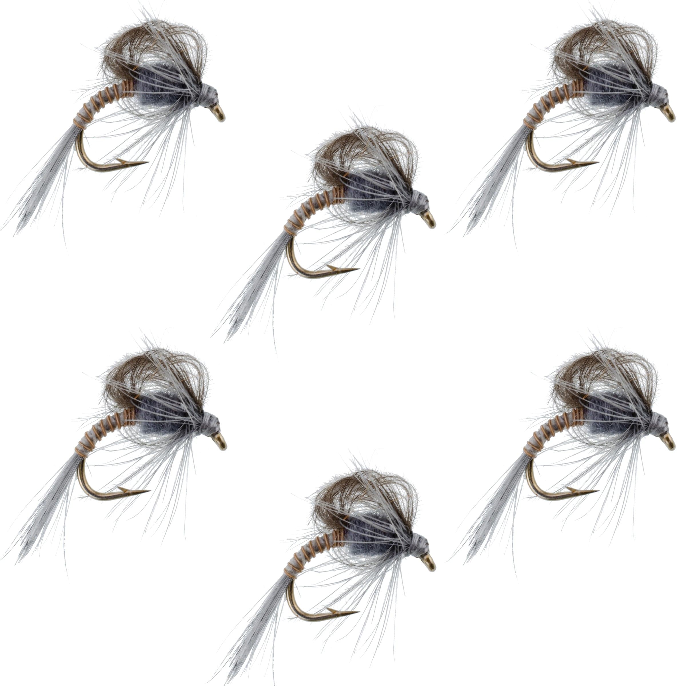 CDC Loop Wing Adams Emerger Fly 6 Flies - Hook Size 16