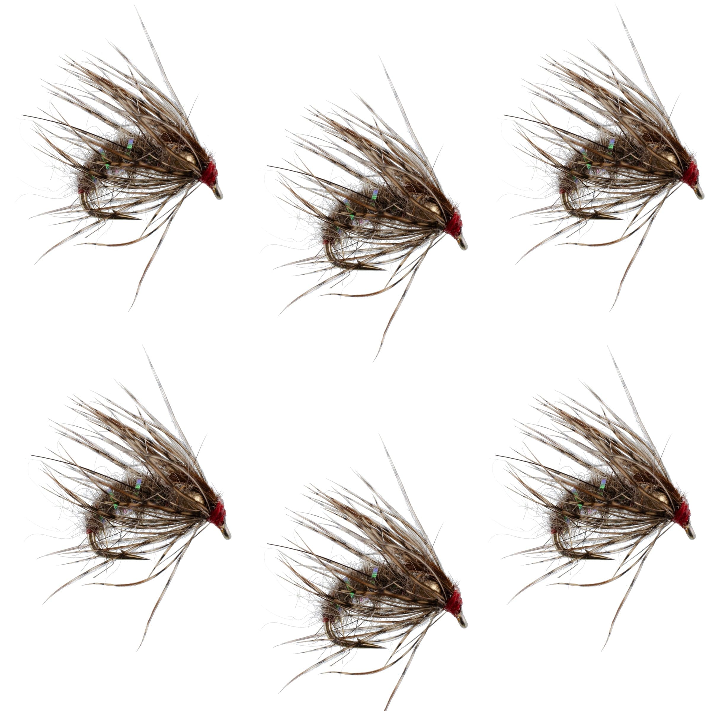 Hares Ear Holy Grail Caddis Pupa Emerger 6 Flies Hook Size 12