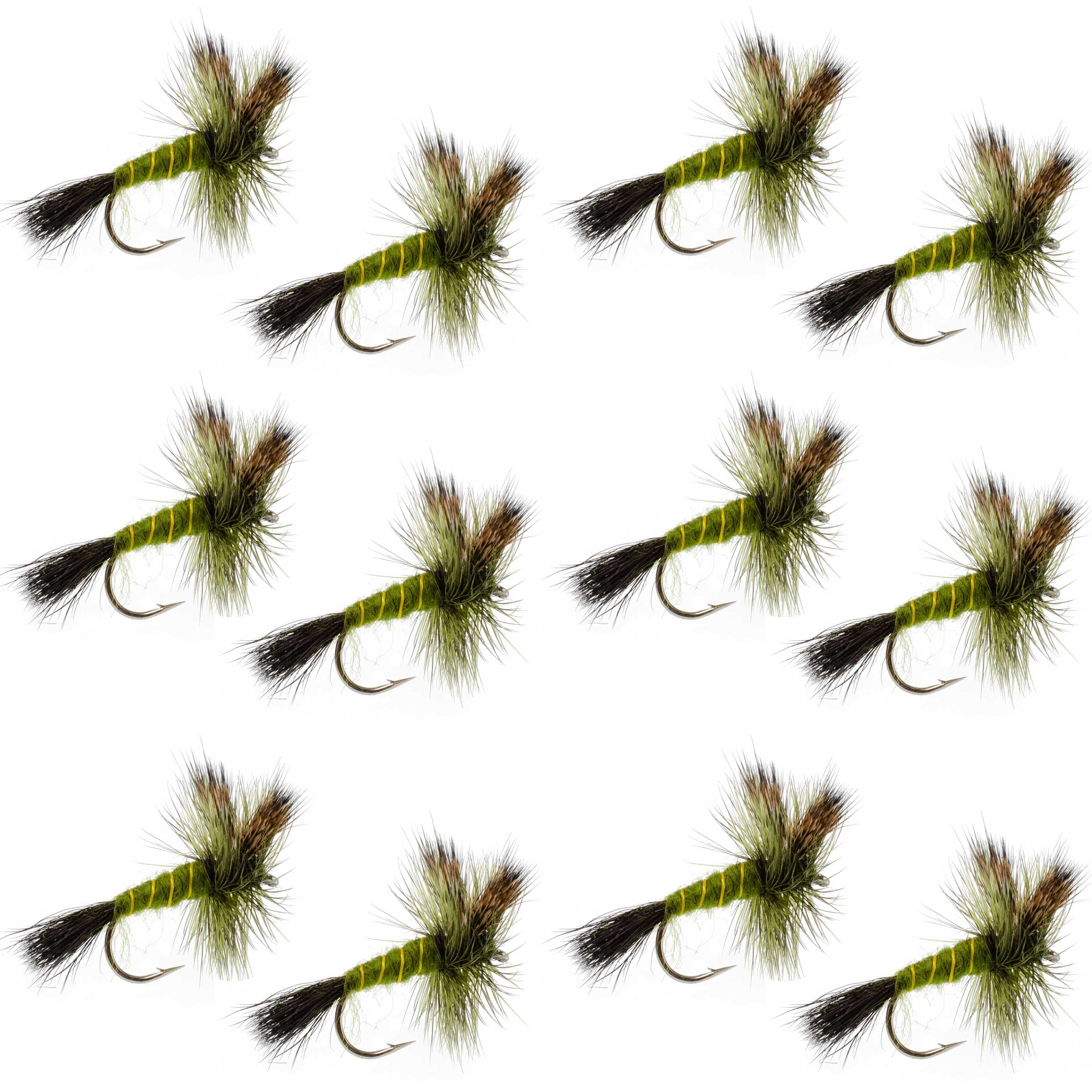 Western Green Drake Dry Fly - 12 Flies Size 10