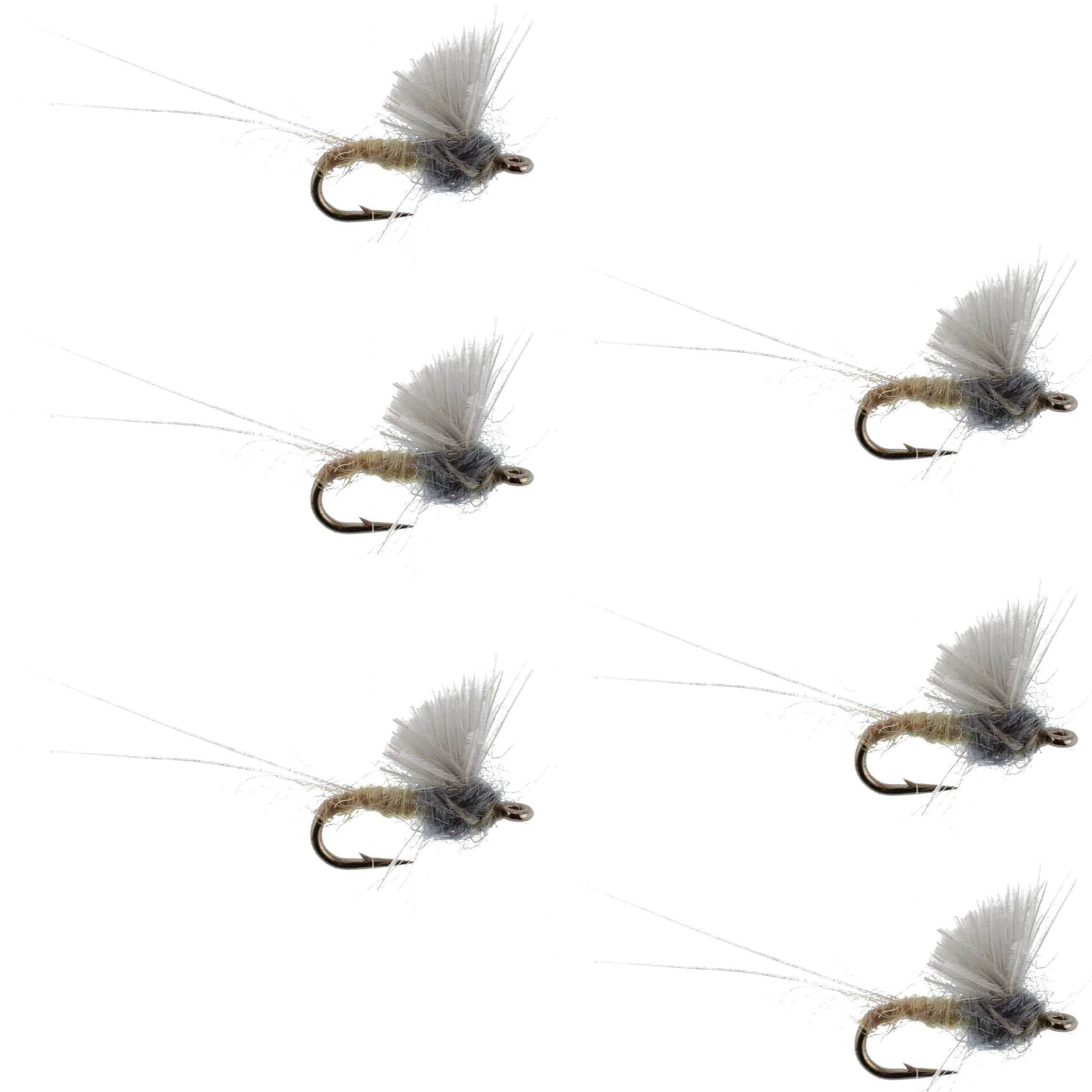 RS2 Gray Emerger Midge - 6 Flies Hook Size 22