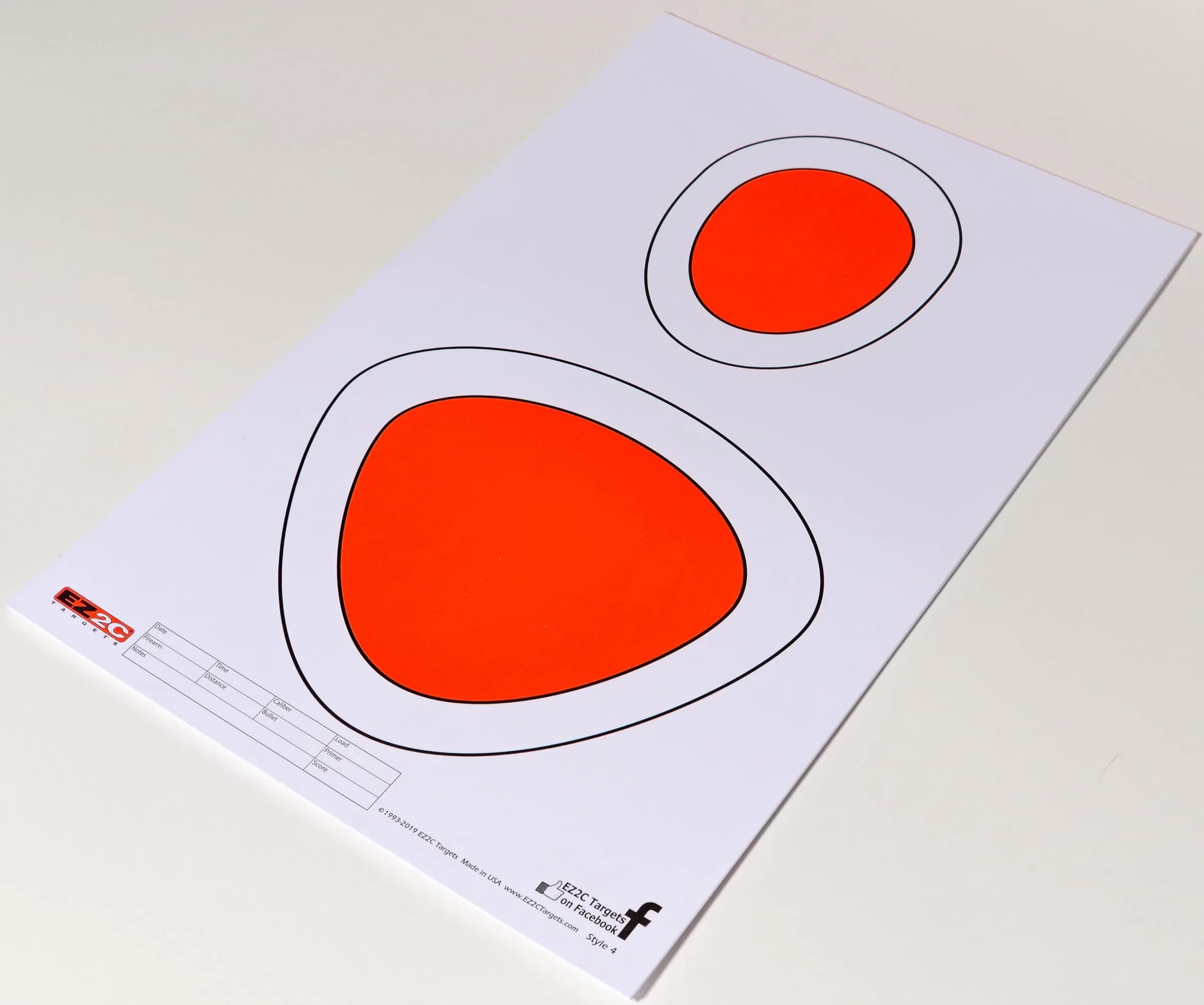 EZ2C Targets #4/RD4: Silhouette Paper Shooting Targets 11”x17” USA MADE