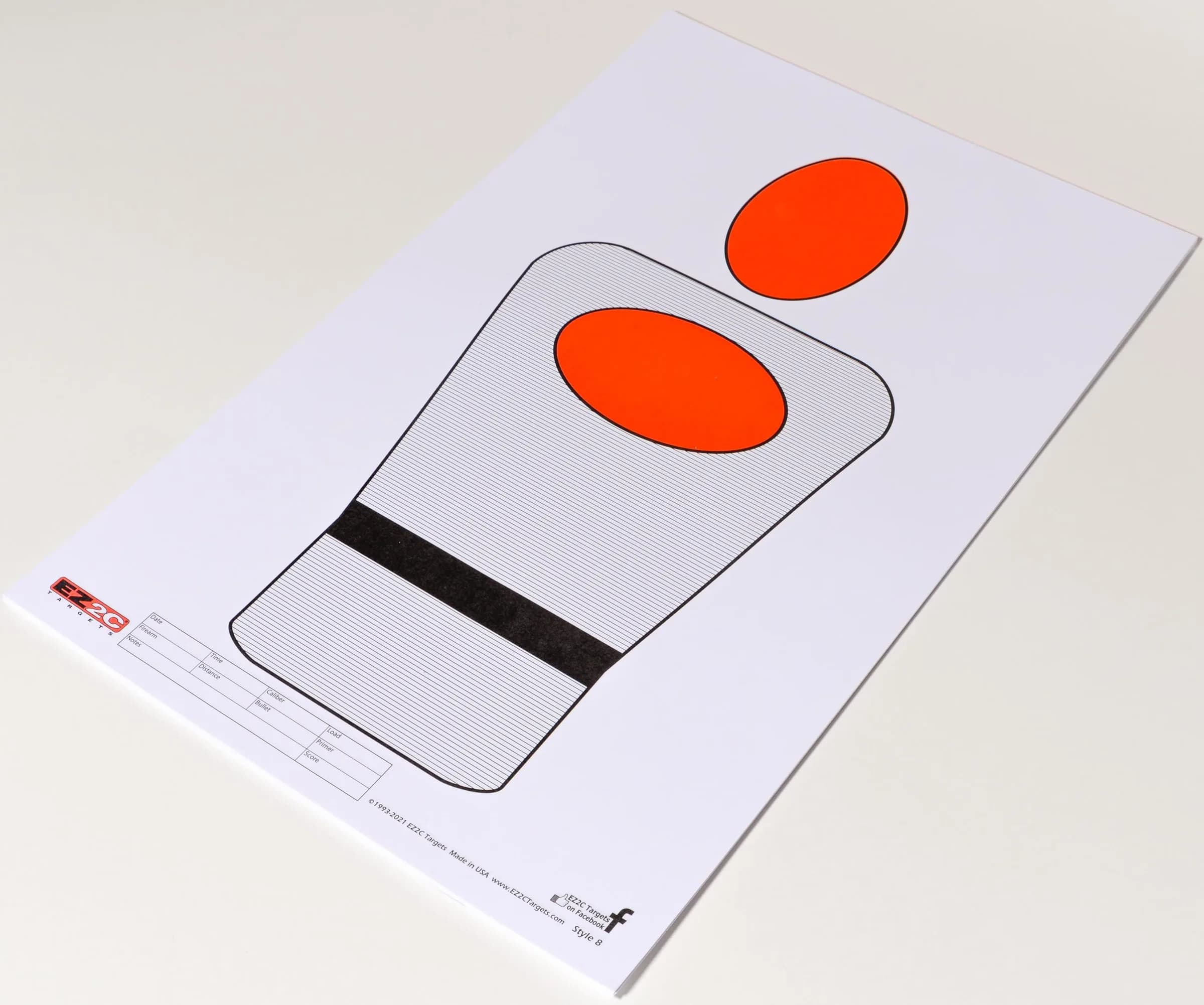 EZ2C Targets #8: Silhouette 11”x17” Paper Shooting Targets for Range USA MADE