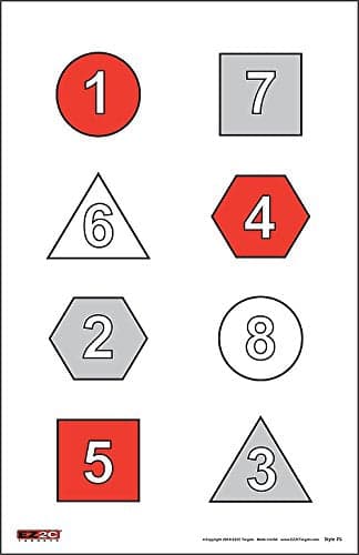 EZ2C Targets #25 Shooting Range Paper Targets 11"x17" USA MADE