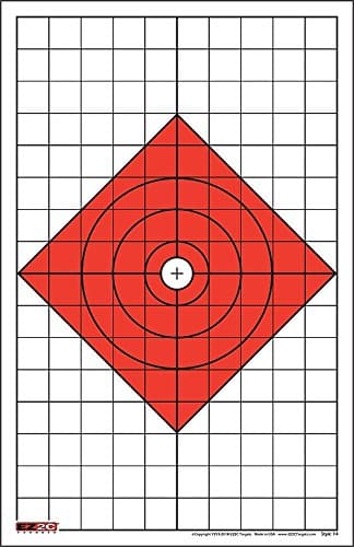 EZ2C Targets #14: Diamond Paper Shooting Target USA MADE Sight in 11”x17”