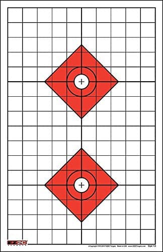 EZ2C Targets #13: Shooting Range Paper Target w 1" Grids 11"x17” USA MADE