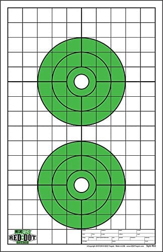 EZ2C Targets RD3: Two 6" Bullseyes Paper Targets 11"x17" USA Made