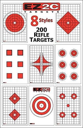 200 EZ2C Targets 8 Rifle Styles Package Paper Shooting Targets for Range 11”x17” USA MADE