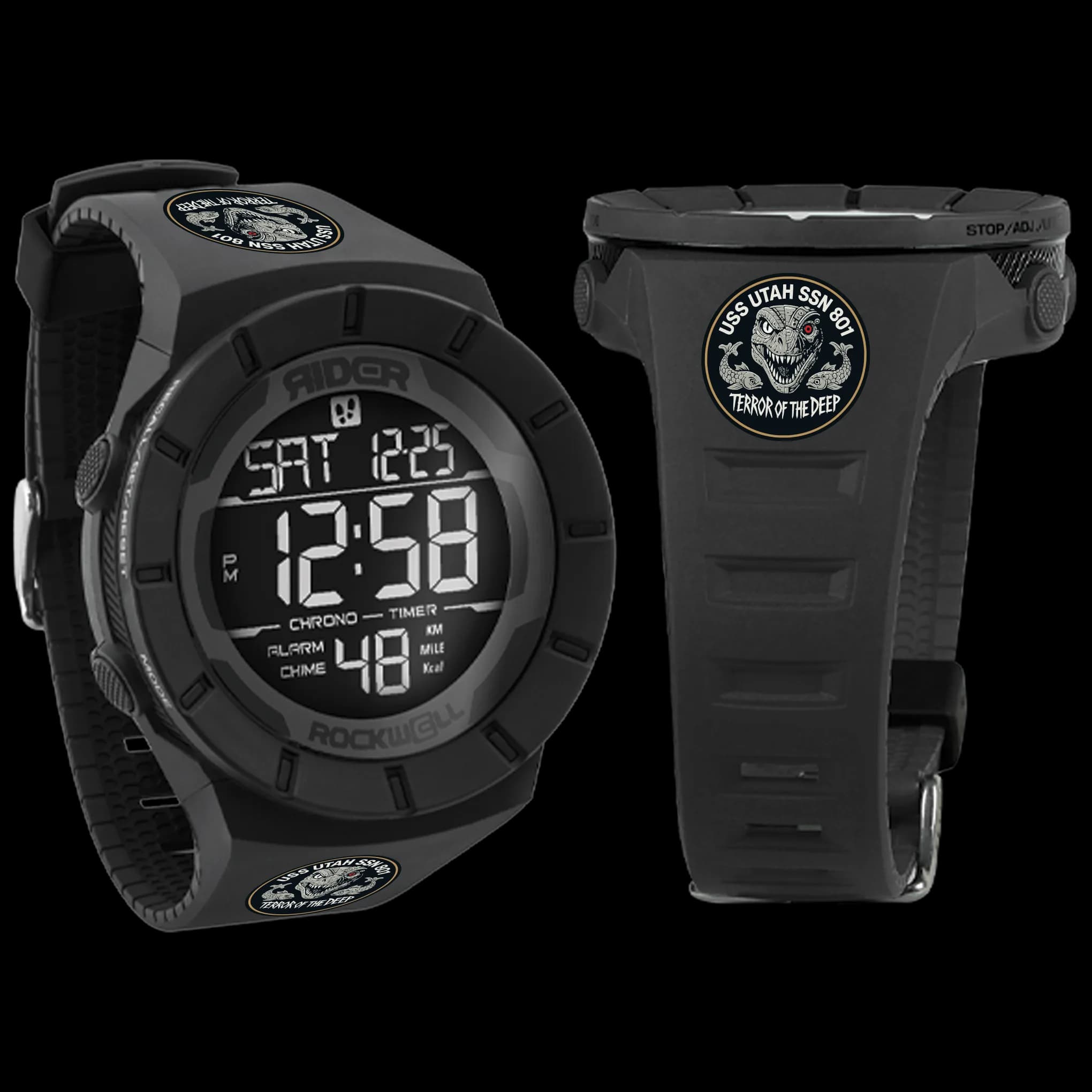 Coliseum Fit™ (Phantom Black) Watch - USS Utah Edition