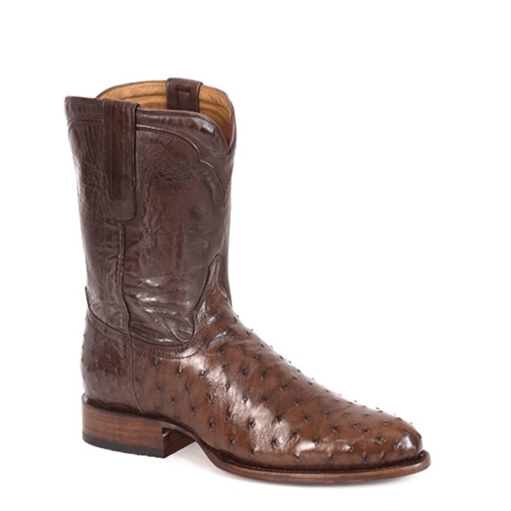 Stetson Austin (Brown) - Men's Ostrich Cowboy Boot