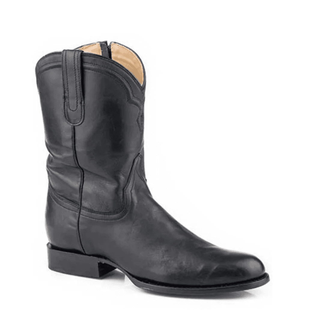 Stetson Rancher Zip Roper (Black) - Men's Cowboy Boot
