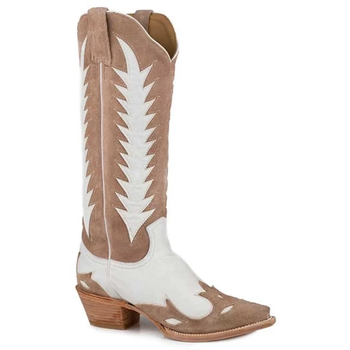 Stetson Beth (Tan) - Women's Suede Leather Cowgirl Boot