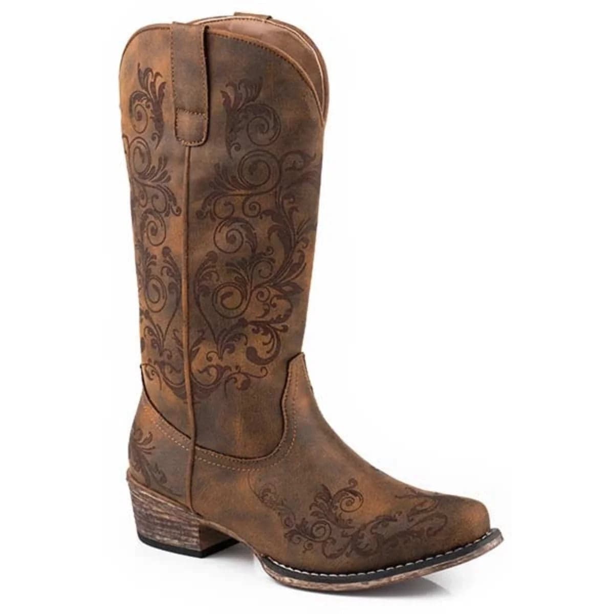 Roper Tall Stuff (Tan) - Women's Cowgirl Boot