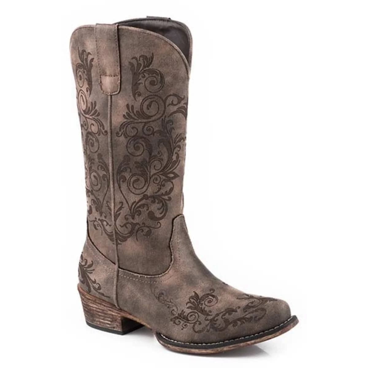 Roper Tall Stuff (Brown) - Women's Cowgirl Boot