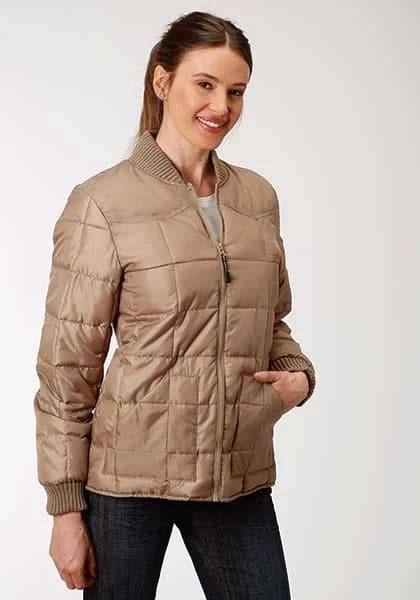 Roper 1473 Quilted Poly (Khaki) - Women's Jacket