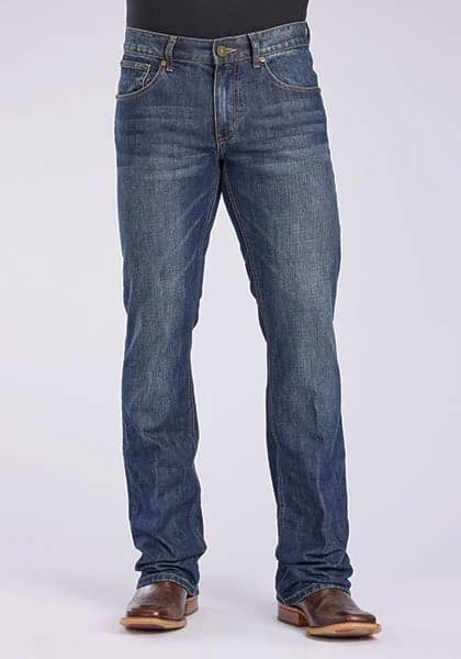 Tin Haul 1660 Jagger Fit Embroidered Pocket (Dark Wash) - Men's Bootcut Jeans