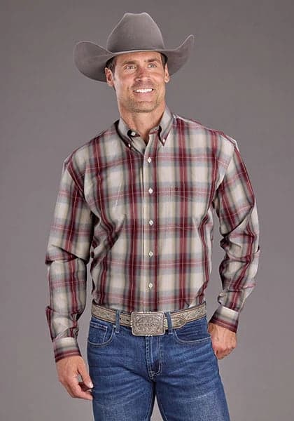 Stetson 2398 Diamond Ranch (Wine) - Men's Western Shirt